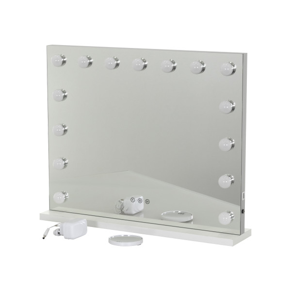 BULB STAND - Espelho de Maquilhagem com 15 Lâmpadas de Luz LED