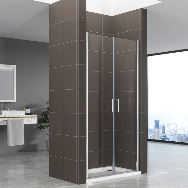 STELLA - Porta de duche com portas batentes em vidro temperado