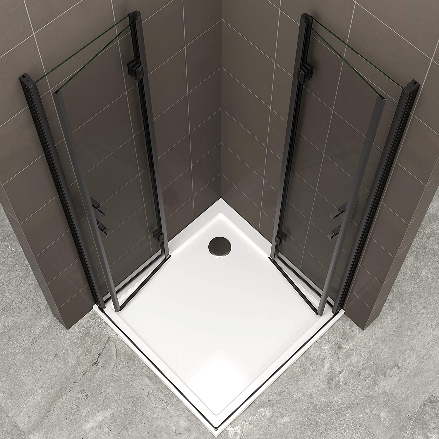 Divisória de duche em preto, para um design impactante