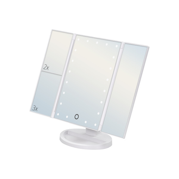MAKEUP - Espelho de Maquilhagem com 21 Pontos de Luz LED e Ampliação