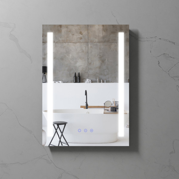 BEAM - Espelho de Casa de Banho Retangular com 2 Tiras de Luz LED